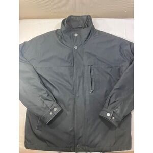 London Fog‎ Mens Black Quilted Lined Full Zip Jacket Size Large
